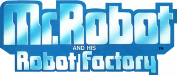 Mr. Robot and His Robot Factory logo for Apple II