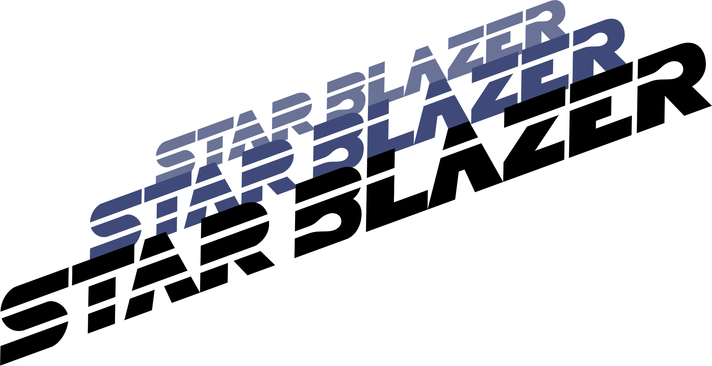 Star Blazer logo for Apple II