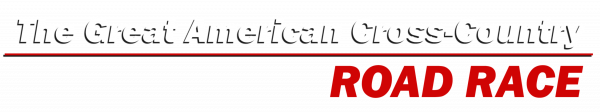 The Great American Cross-Country Road Race logo for Apple II