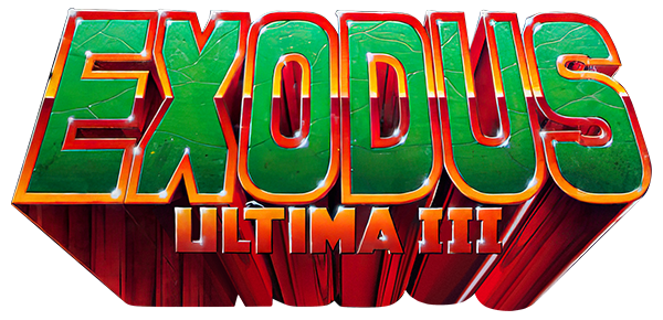 Ultima III: Exodus logo for Apple II