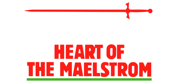 Wizardry V: Heart of the Maelstrom logo for Apple II