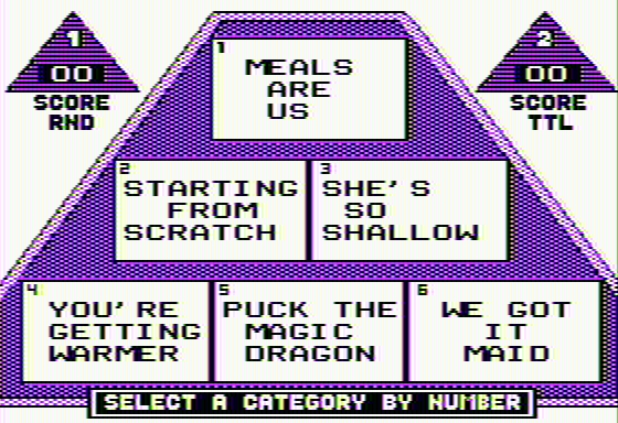 $100,000 Pyramid screenshot 2 for Apple II
