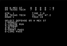3 in 1 College & Pro Football screenshot 3 for Apple II