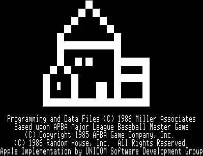 APBA Major League Players Baseball screenshot 2 for Apple II