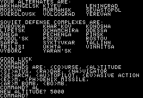 B-1 Nuclear Bomber screenshot 3 for Apple II