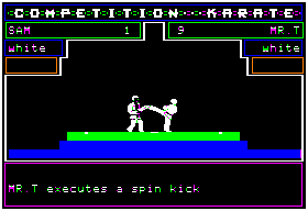 Competition Karate screenshot 3 for Apple II
