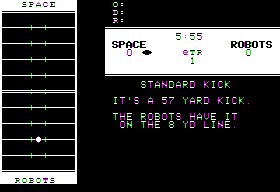 Computer Quarterback back cover for Apple II