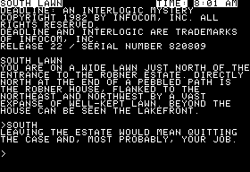 Deadline screenshot 3 for Apple II