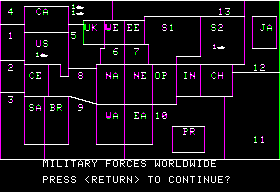 Geopolitique 1990 screenshot 3 for Apple II