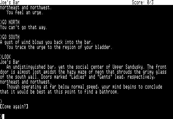 Leather Goddesses of Phobos screenshot 3 for Apple II