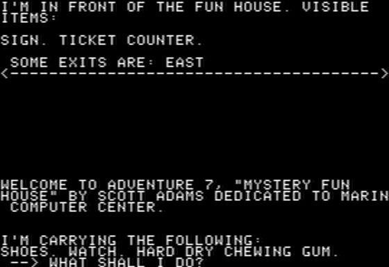Mystery Fun House screenshot 2 for Apple II