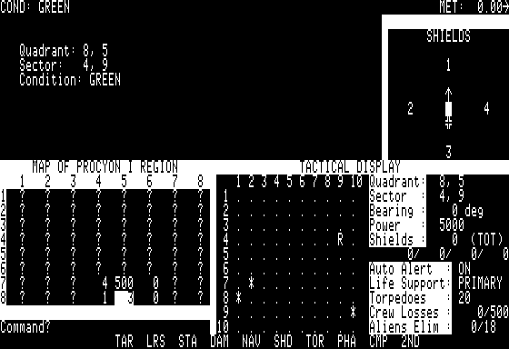 Star Fleet I: The War Begins screenshot 2 for Apple II