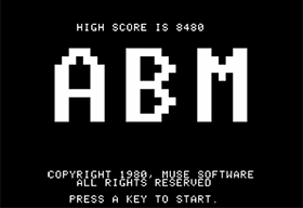 ABM title screen for Apple II