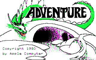 Adventure title screen for Apple II