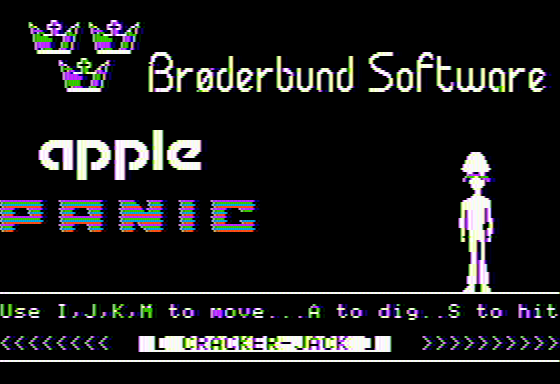 Apple Panic title screen for Apple II