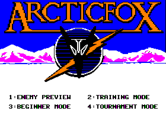 Arcticfox title screen for Apple II