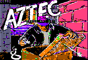 Aztec title screen for Apple II