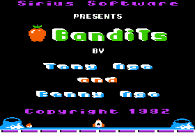 Bandits title screen for Apple II