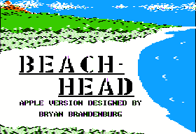 Beach Head title screen for Apple II