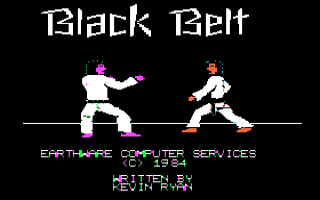 Black Belt title screen for Apple II