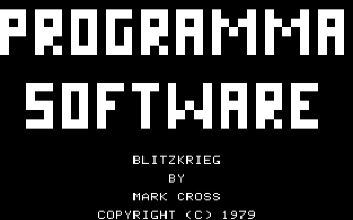 Blitzkrieg title screen for Apple II