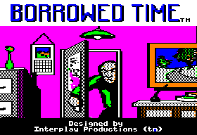 Borrowed Time title screen for Apple II