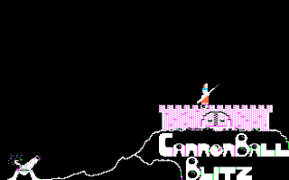 Cannonball Blitz title screen for Apple II