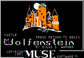 Castle Wolfenstein title screen for Apple II