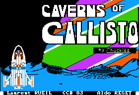 Caverns of Callisto title screen for Apple II