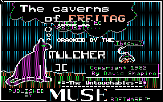 Caverns of Freitag, The title screen for Apple II