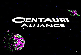 Centauri Alliance title screen for Apple II