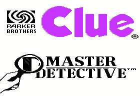 Clue: Master Detective title screen for Apple II
