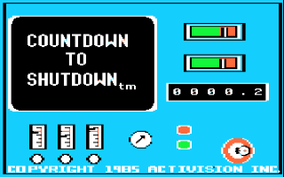 Countdown to Shutdown title screen for Apple II