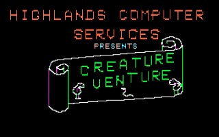 Creature Venture title screen for Apple II