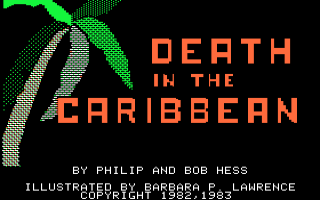 Death in the Caribbean title screen for Apple II