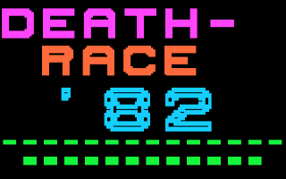 Death Race '82 title screen for Apple II