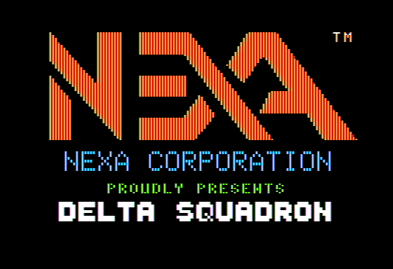 Delta Squadron title screen for Apple II
