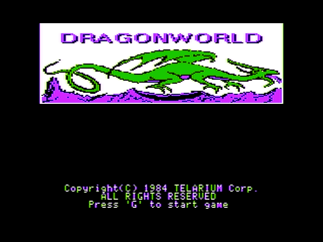 Dragonworld title screen for Apple II