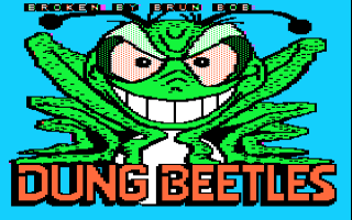 Dung Beetles title screen for Apple II