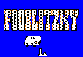 Fooblitzky title screen for Apple II