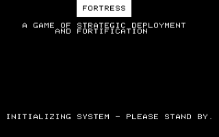 Fortress title screen for Apple II