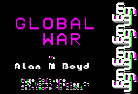 Global War title screen for Apple II