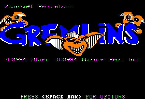 Gremlins title screen for Apple II