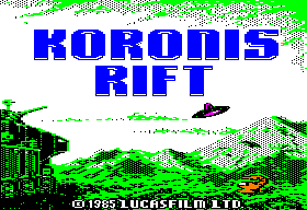 Koronis Rift title screen for Apple II
