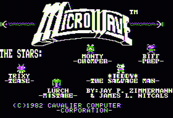Microwave title screen for Apple II