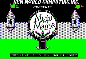 Might and Magic title screen for Apple II