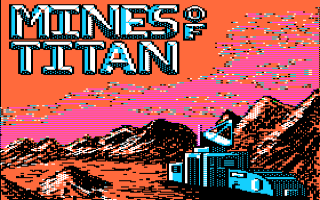 Mines of Titan title screen for Apple II