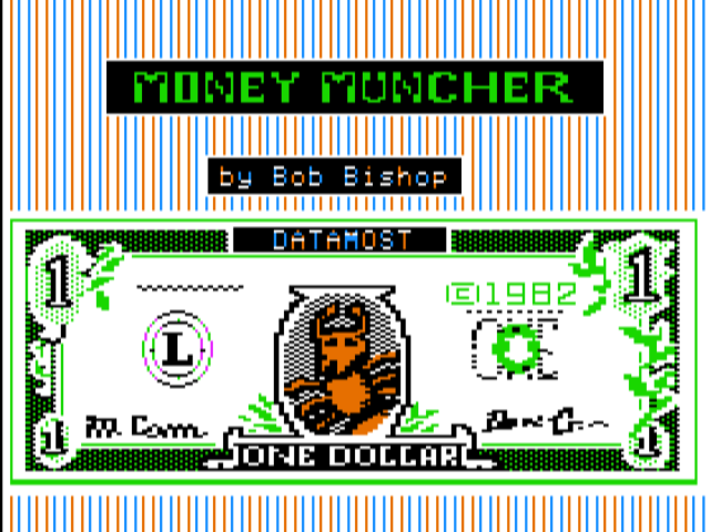 Money Munchers title screen for Apple II