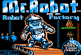 Mr. Robot and His Robot Factory title screen for Apple II