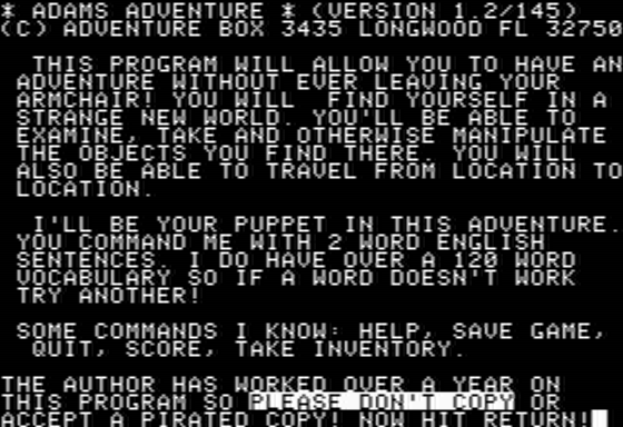 Mystery Fun House title screen for Apple II